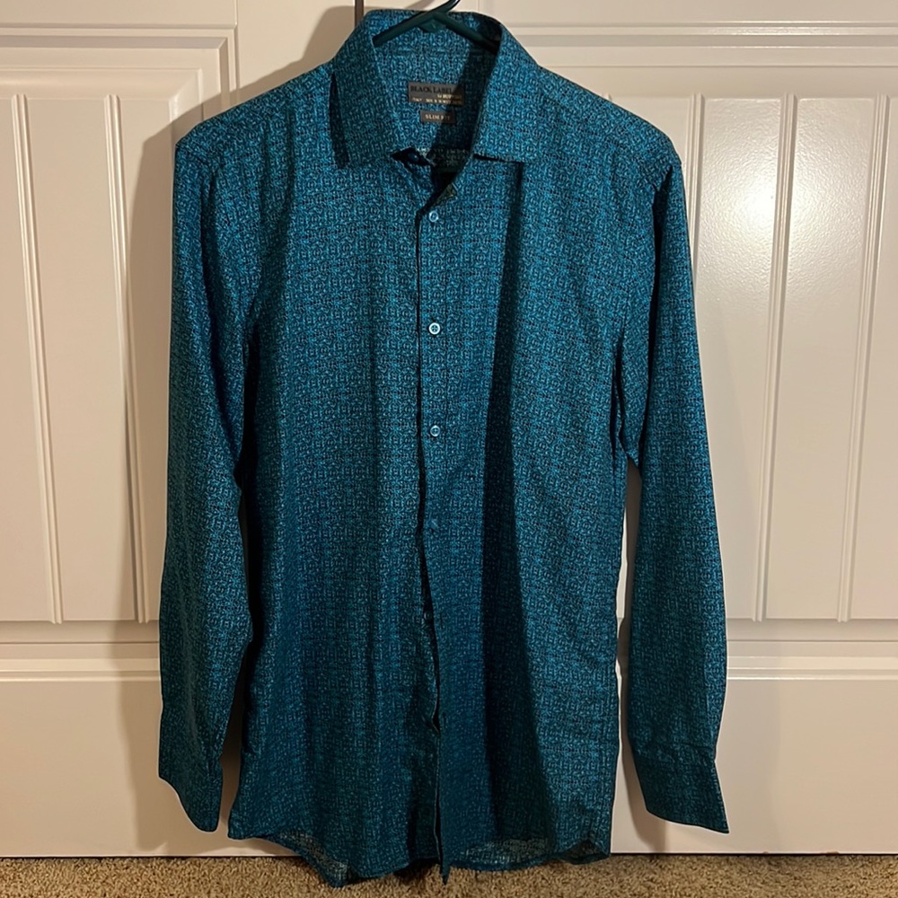 Black Label by Ruffini Long Sleeve Shirt Size S slim Fit